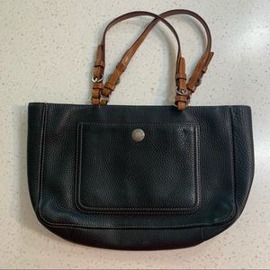 Coach Chelsea East West Tote black pebbled leather